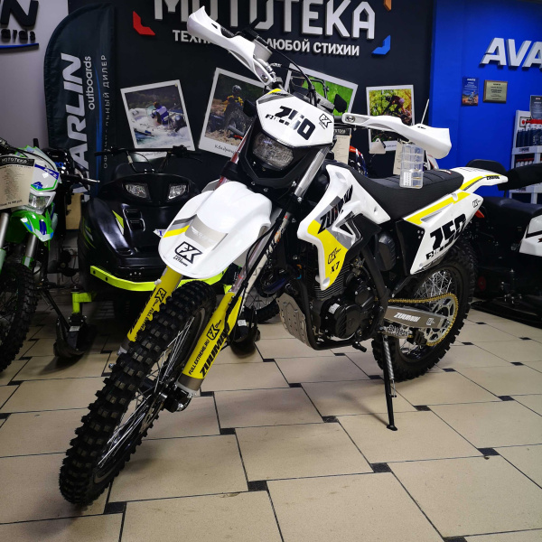Мотоцикл кроссовый / эндуро Zuumav (Зуумав) FX X7 FXR белый/жёлтый | Мототека