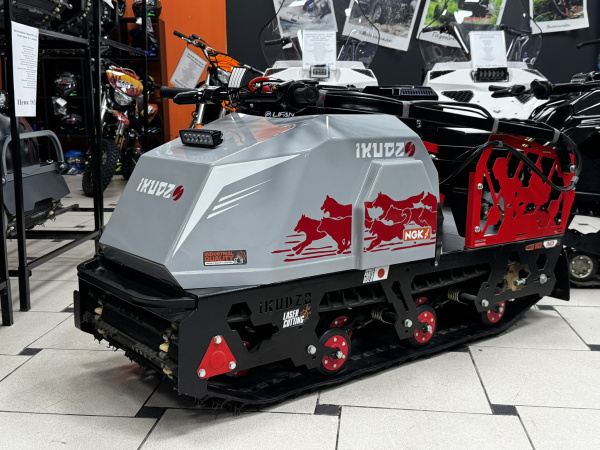 Мотобуксировщик IKUDZO (Икудзо) 2.0 1450/500 EKR20/ESR20 (с реверсом) серый/красный | Мототека